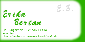 erika bertan business card